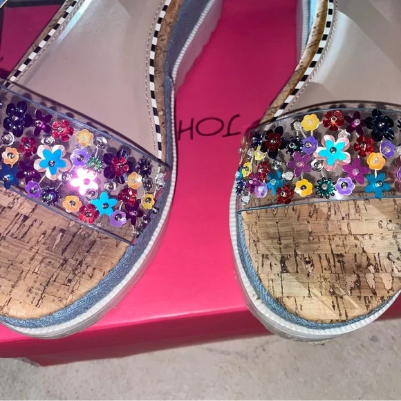 Betsy Johnson denim + detail straps - Picture 4 of 7